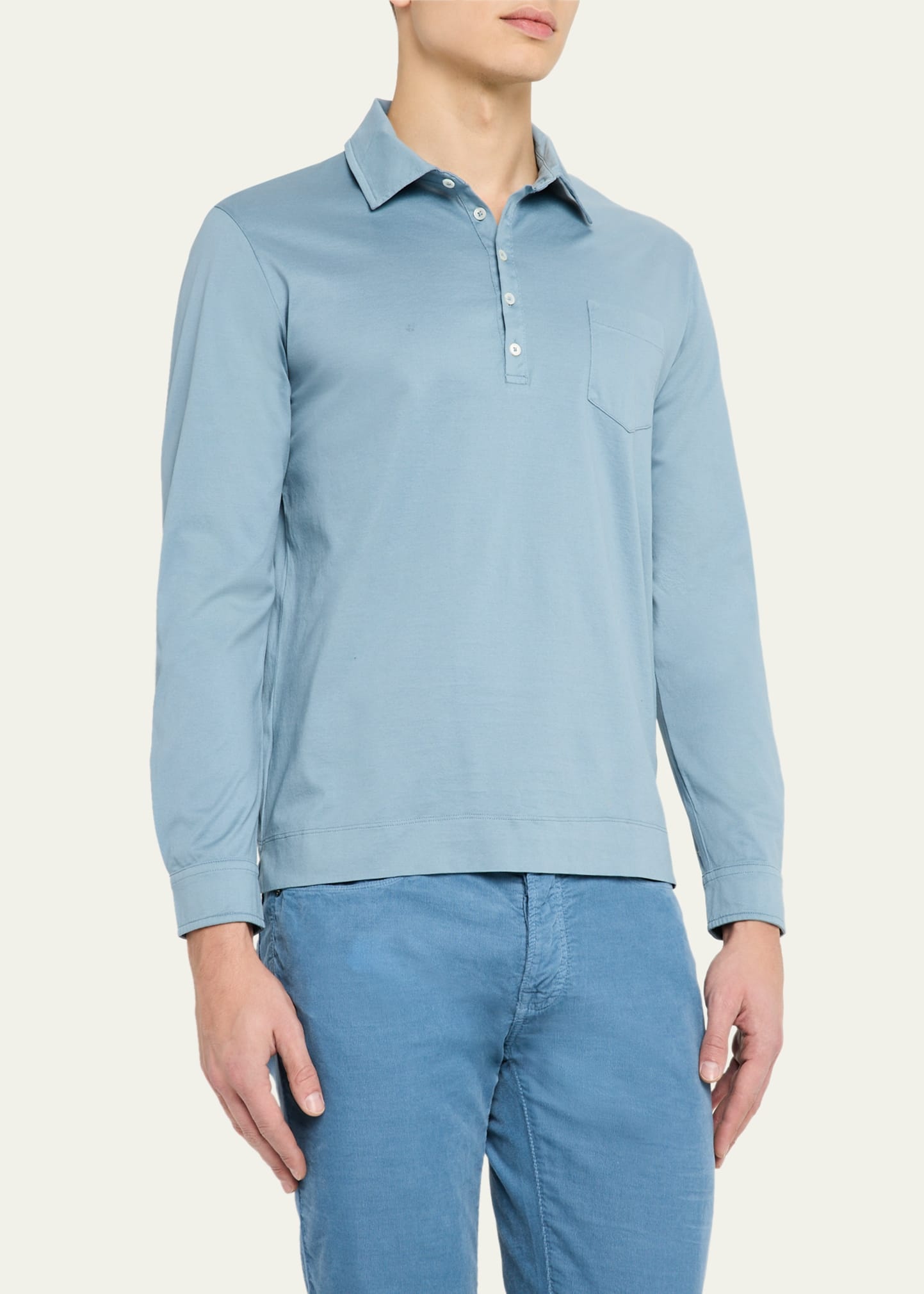 Men's Ischia 2 Long-Sleeve Pocket Polo Shirt - 4