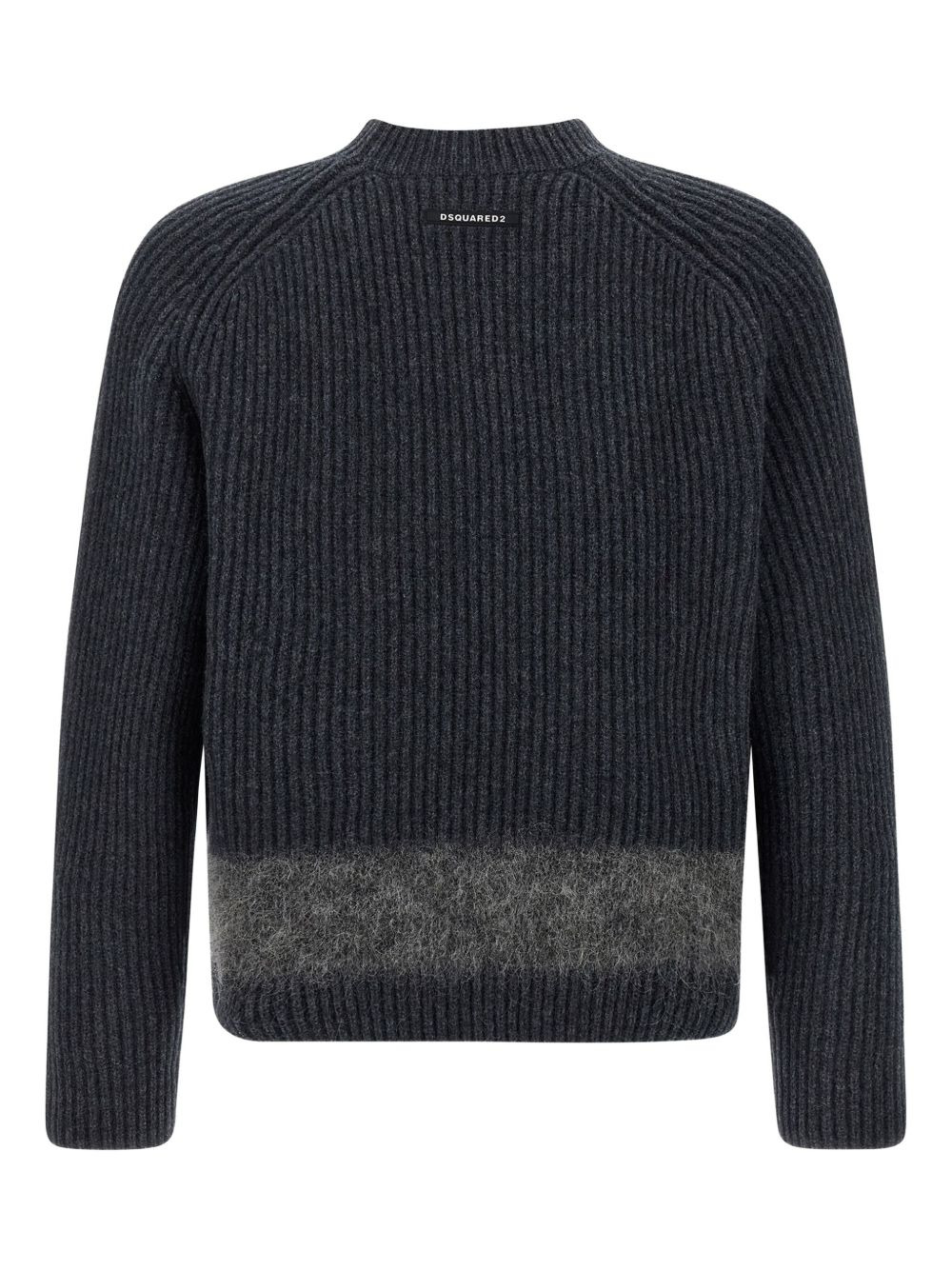 ribbed wool-insert sweater - 2