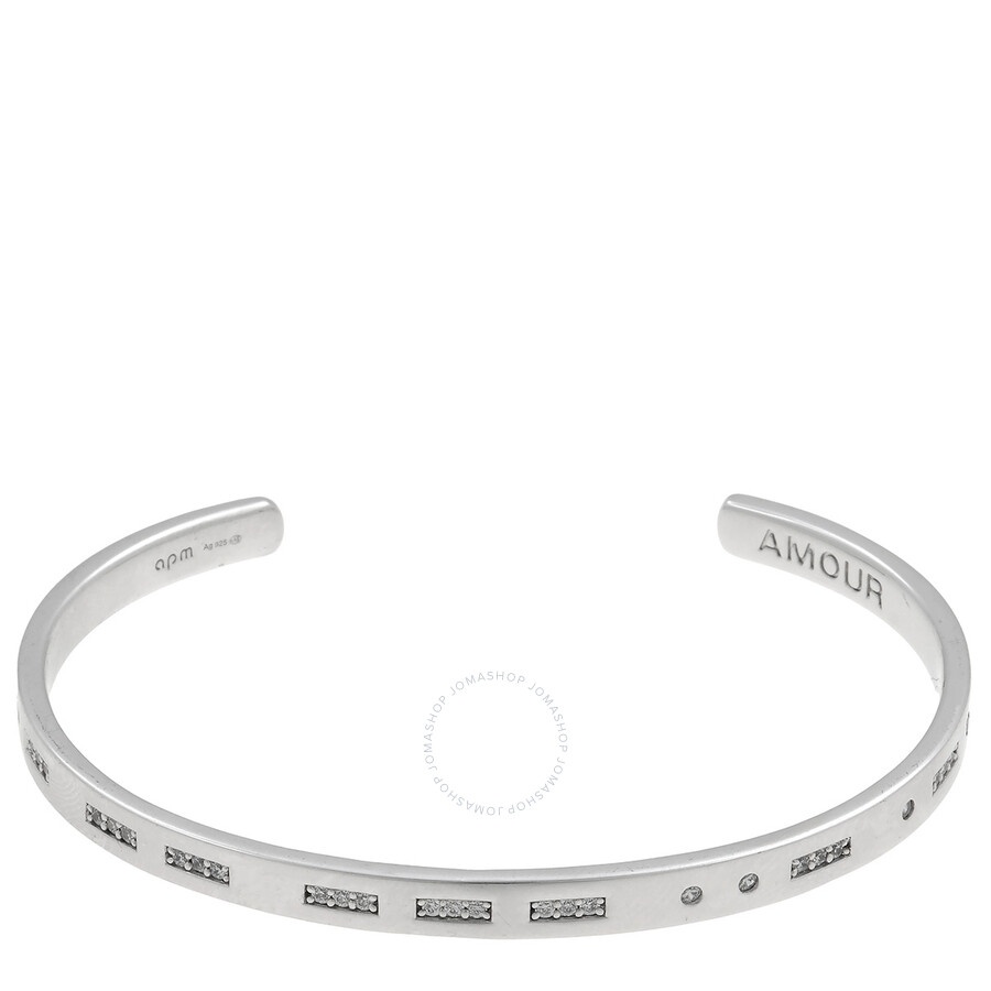 Apm Monaco - APM Monaco Amour Morse Code Pave Cuff Bracelet - 1
