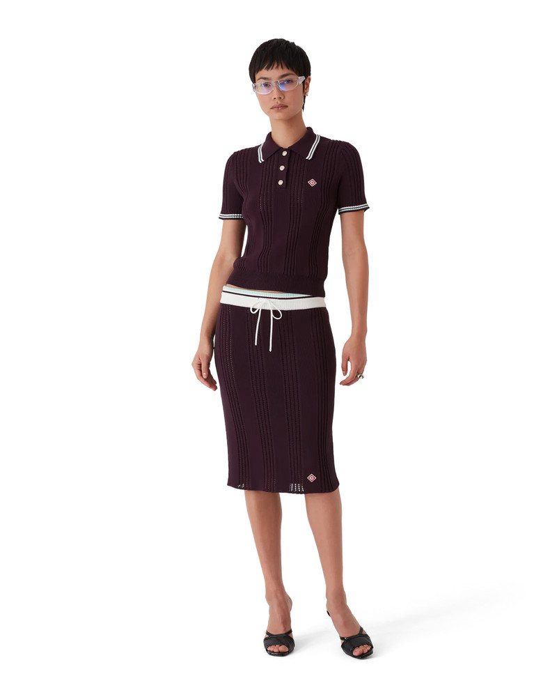 CASABLANCA Cotton Knit Midi Skirt | Casablanca Paris outlook