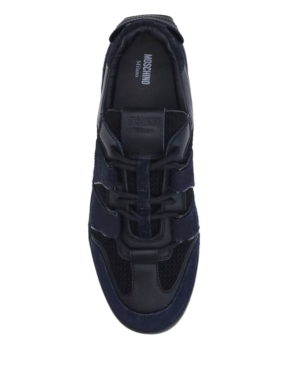 logo-detail mesh sneakers - 3