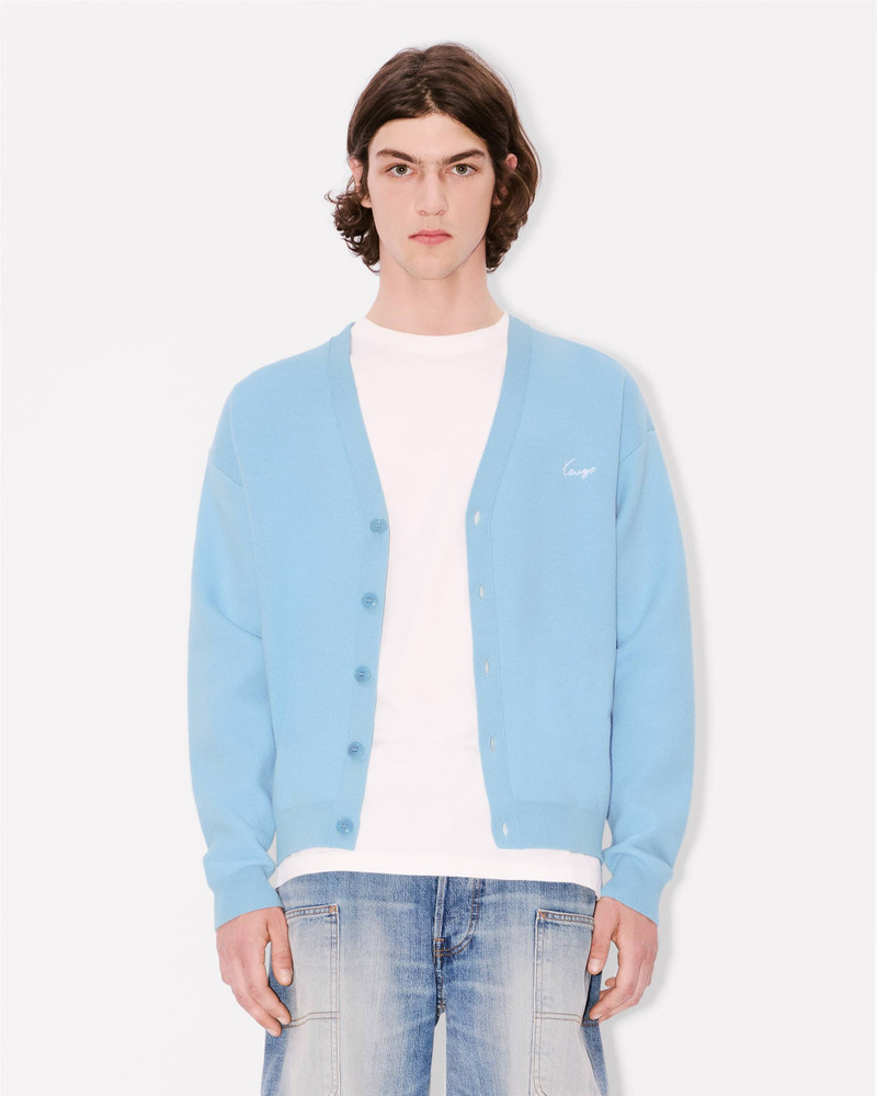 'KENZO Archive Bouquet' embroidered cardigan in cotton wool 3