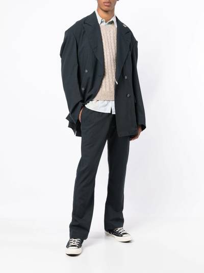 Maison MIHARAYASUHIRO logo double-breasted button blazer outlook