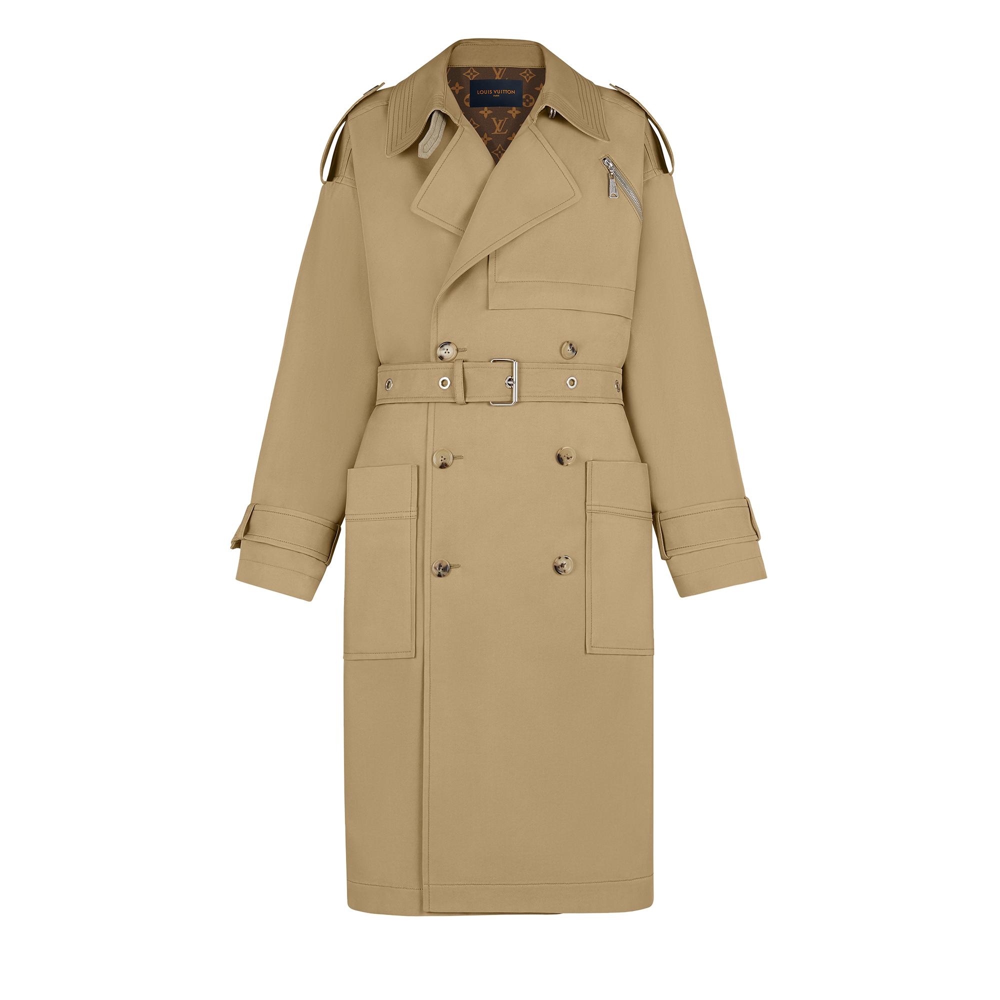 Classic Double-Breasted Trench Coat with Patch Pockets - 4