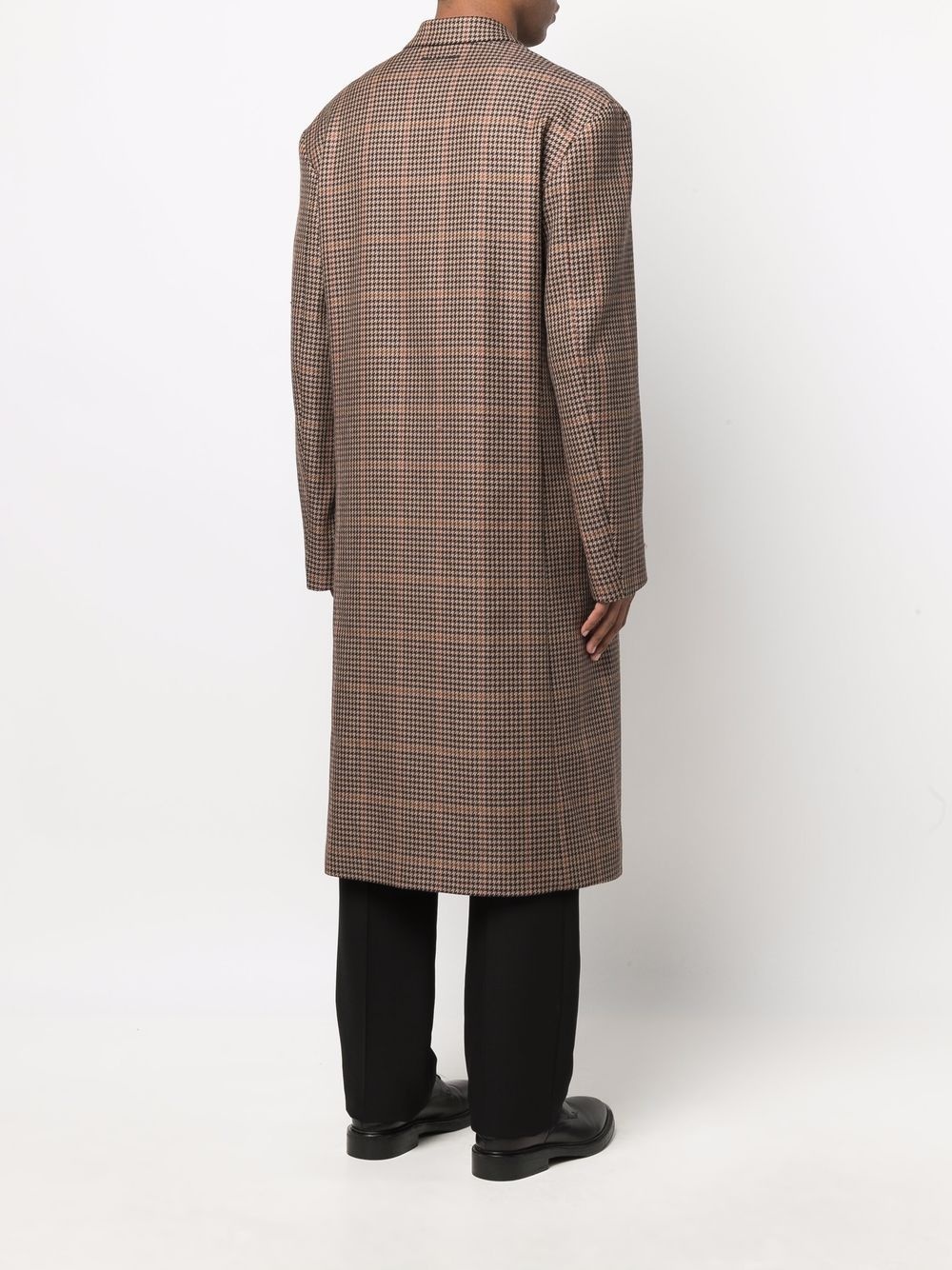 boxy check-pattern coat - 5