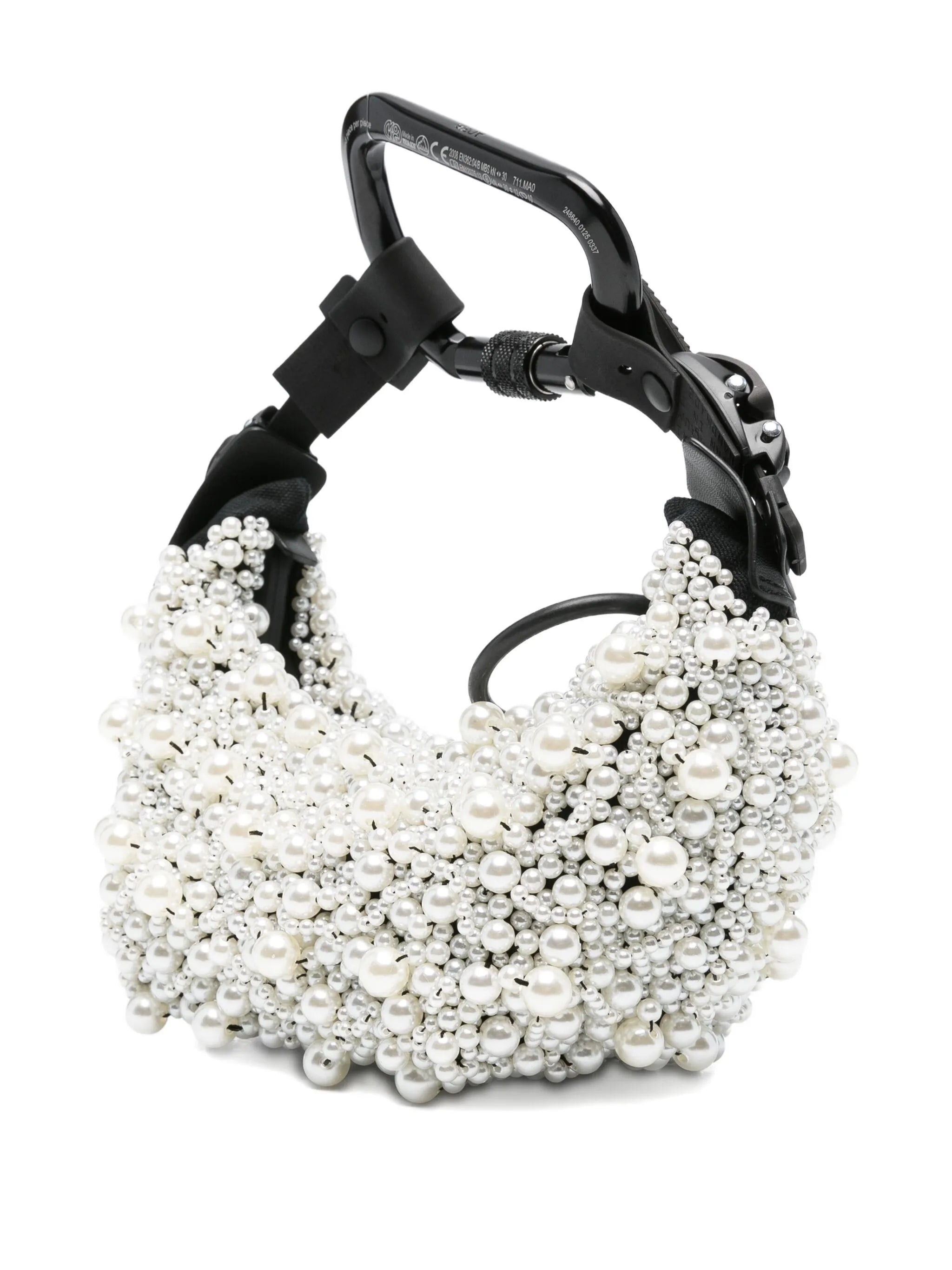 Innerraum Pearl-embellished Carabiner Clutch Bag - 5
