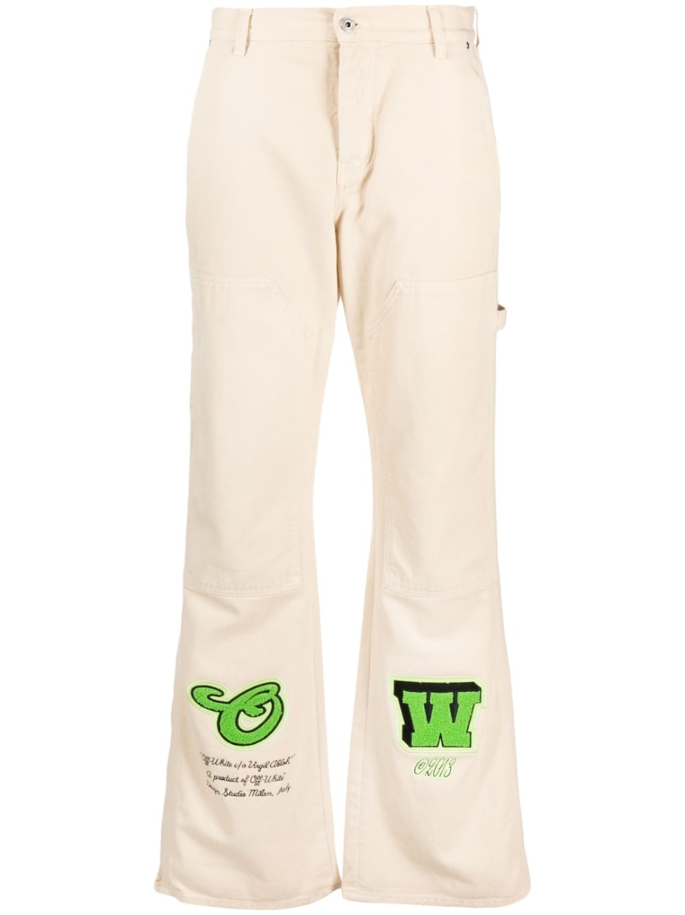 logo-appliqué straight-leg jeans - 1