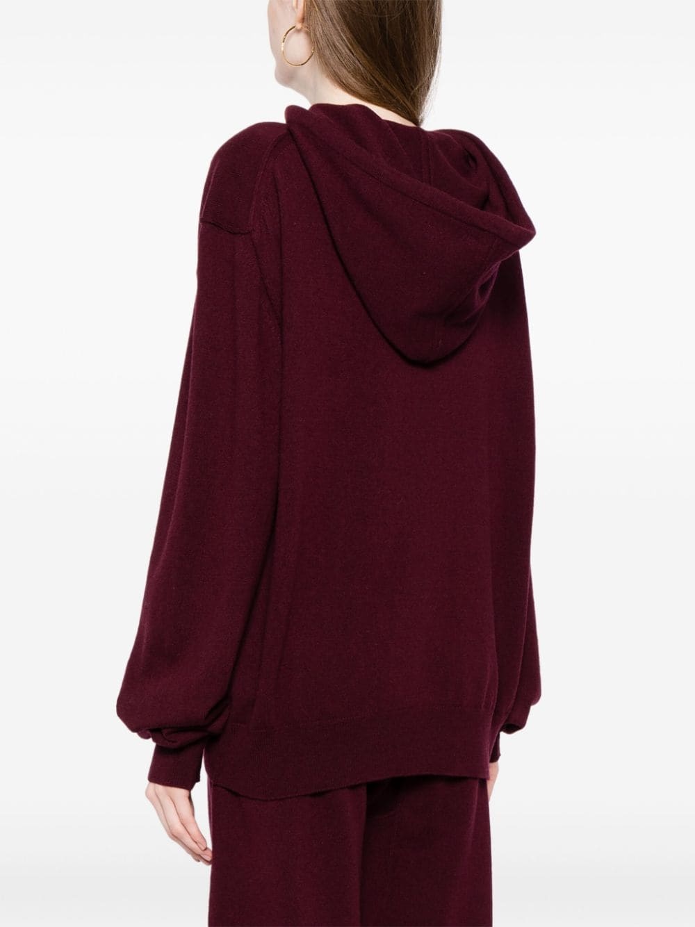 wool-blend drawstring hoodie - 4