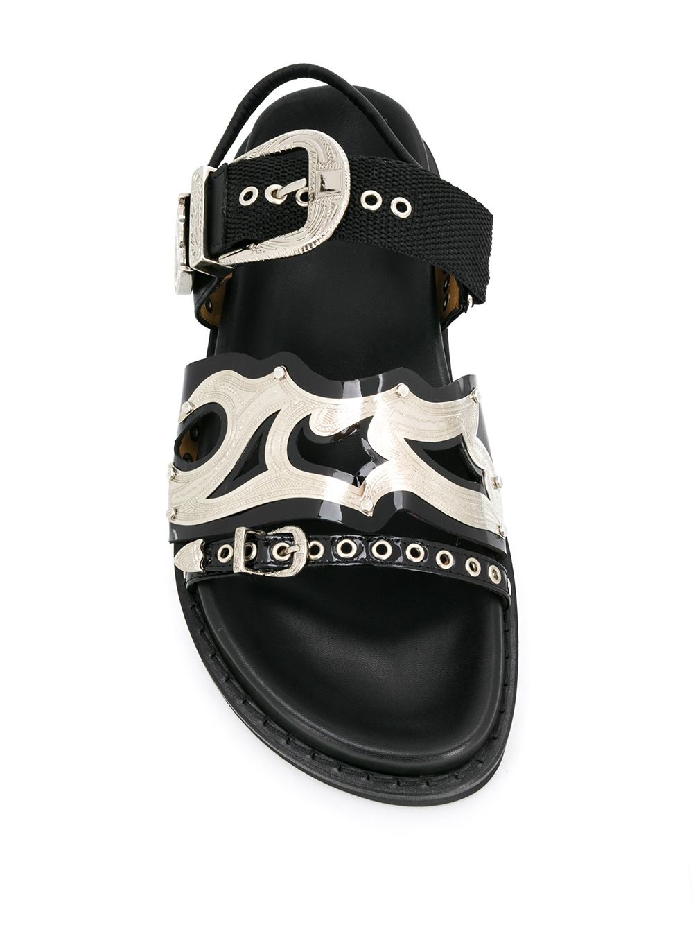 studded strap sandals - 4