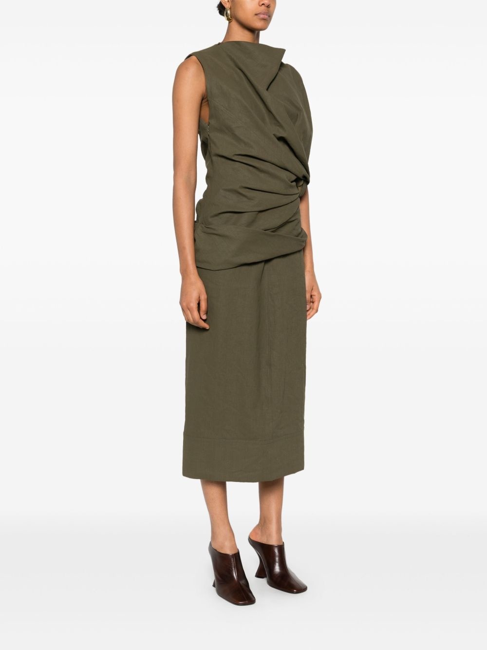 draped maxi dress - 3