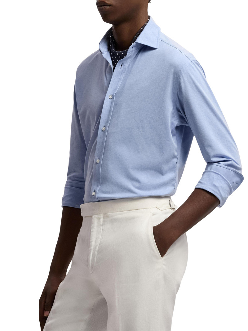 Men's Aston Cotton-Blend Button-Front Shirt - Blue 4