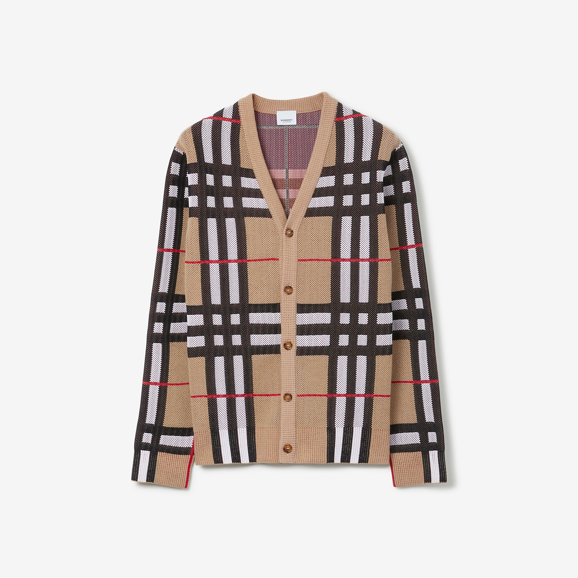 Check Technical Cotton Cardigan - 1