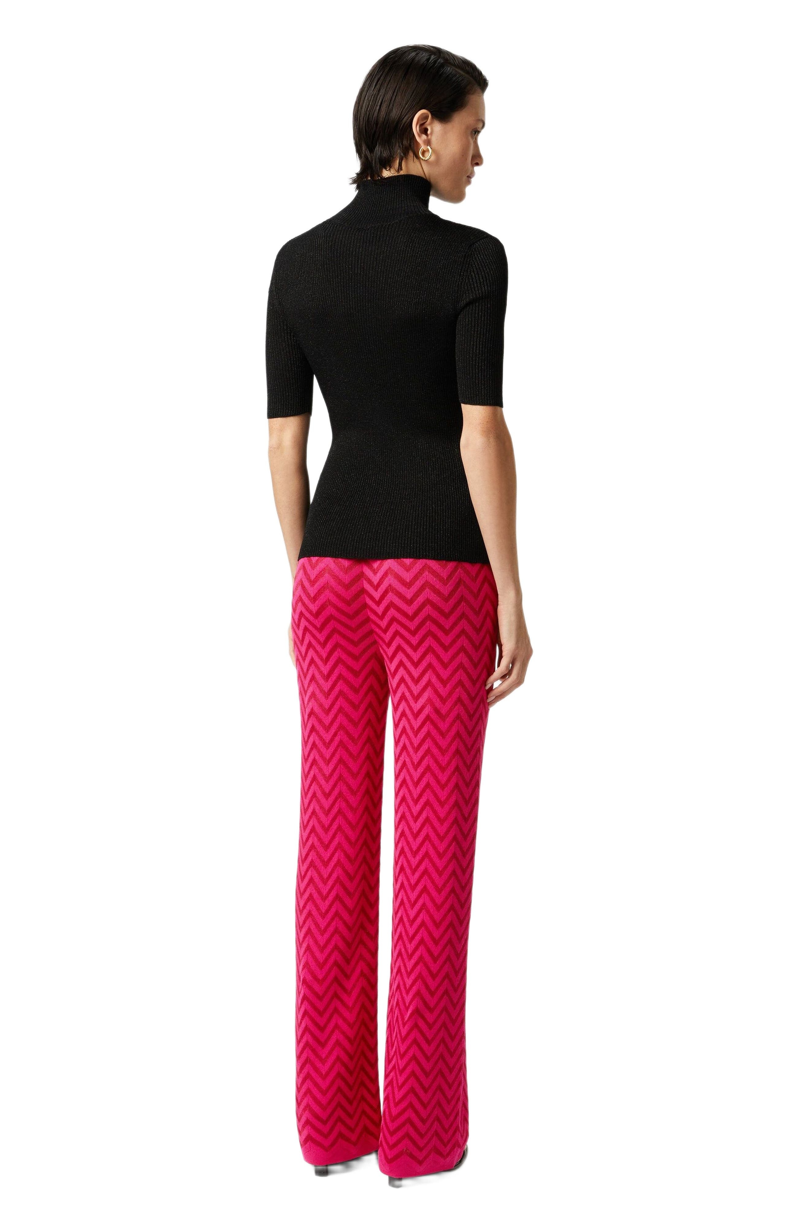 Missoni Tonal Chevron Pattern Straight Trousers in Magenta Red at Nordstrom - 3