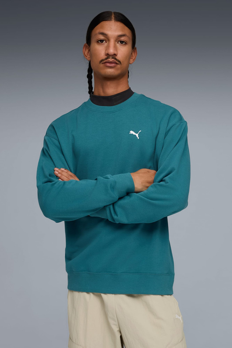 PUMA PUMA Wardrobe Essentials Men's Relaxed Crew outlook