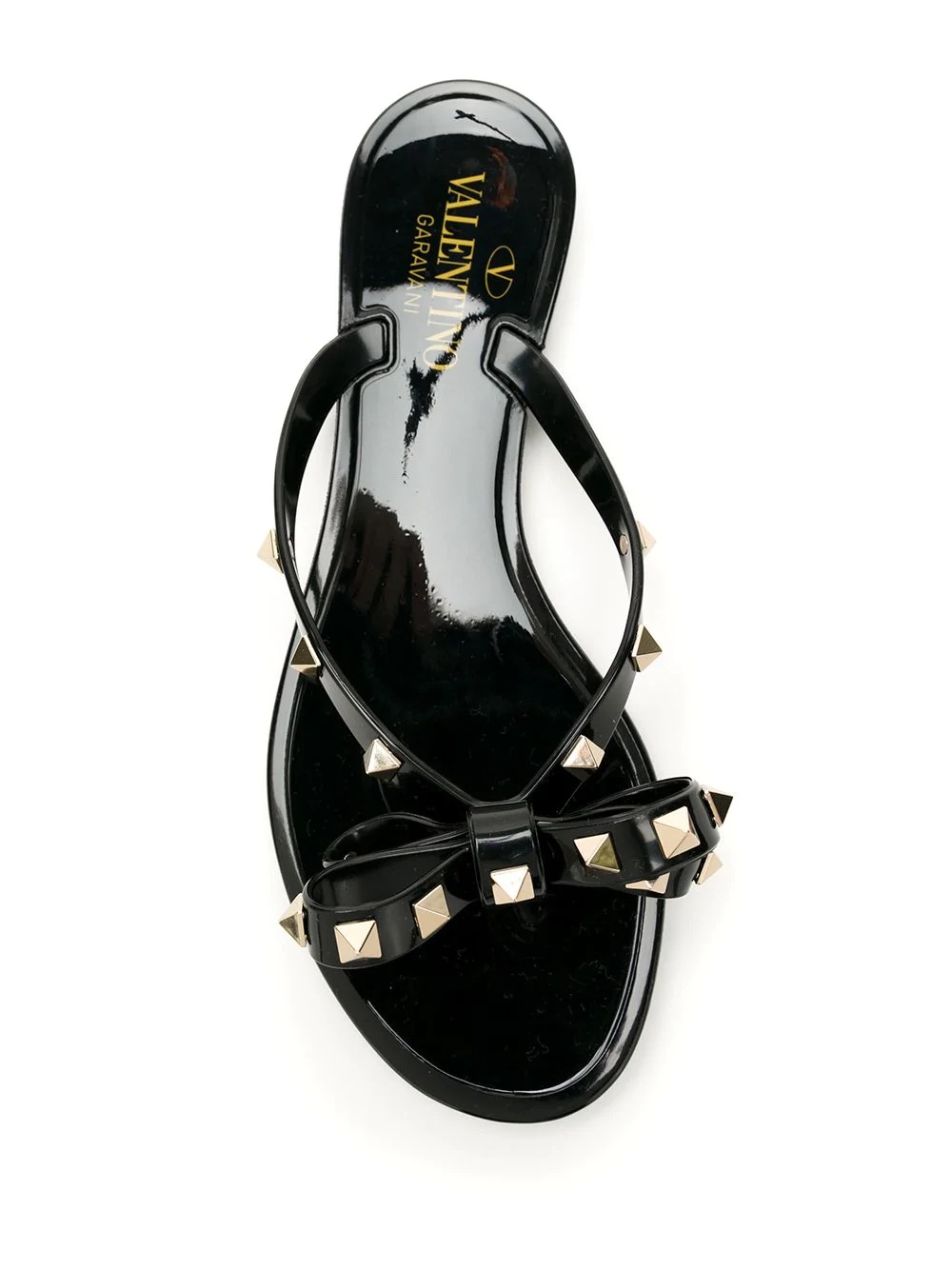 Rockstud bow sandals - 4