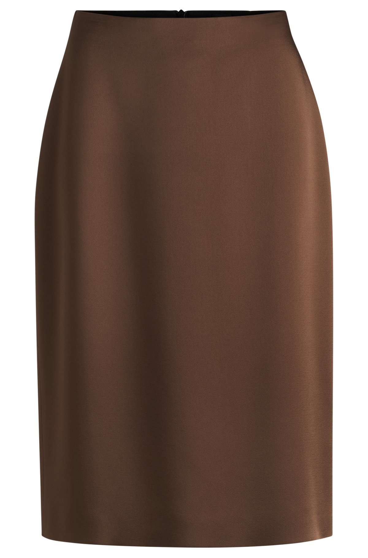 PENCIL SKIRT IN LUSTROUS FABRIC - 1