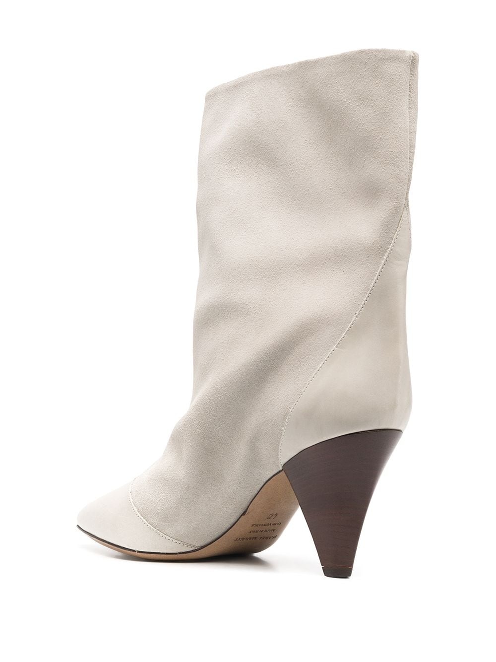 pointed toe mid heel boots - 3