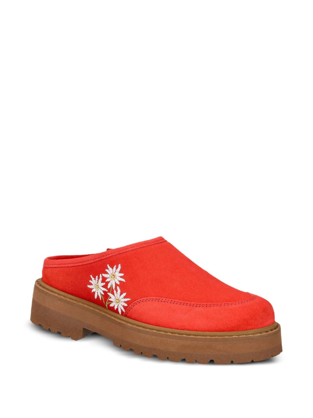 Maggiore Stella Alpina embroidered platform mules - 2