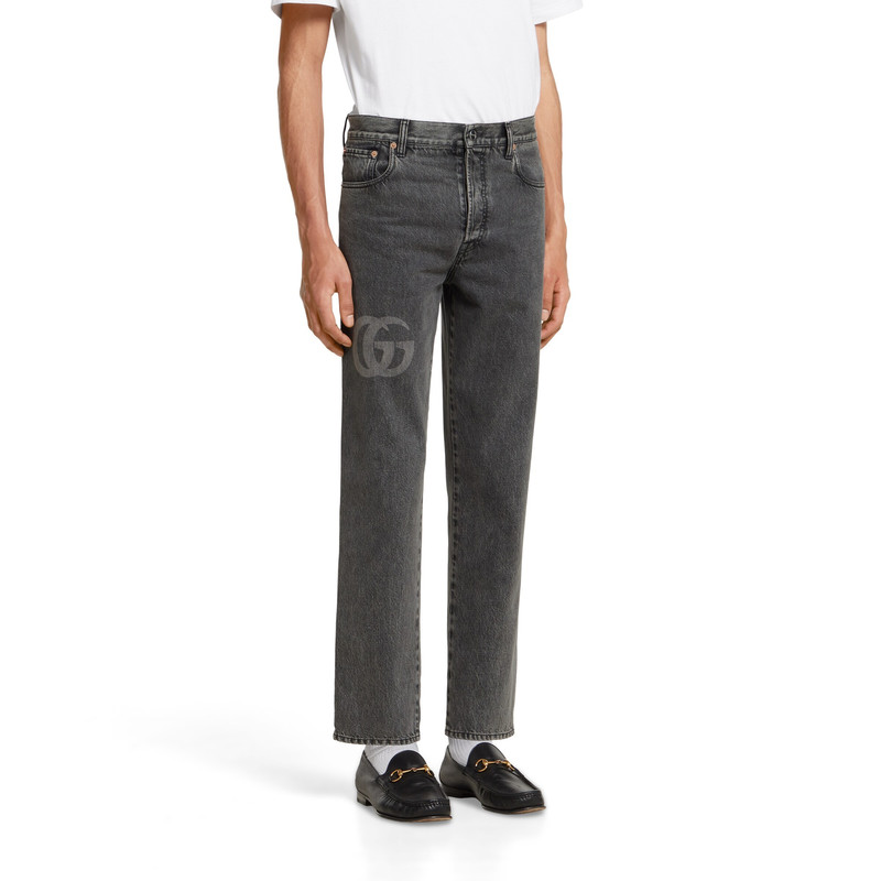 Slim fit denim pant with logo detail 3