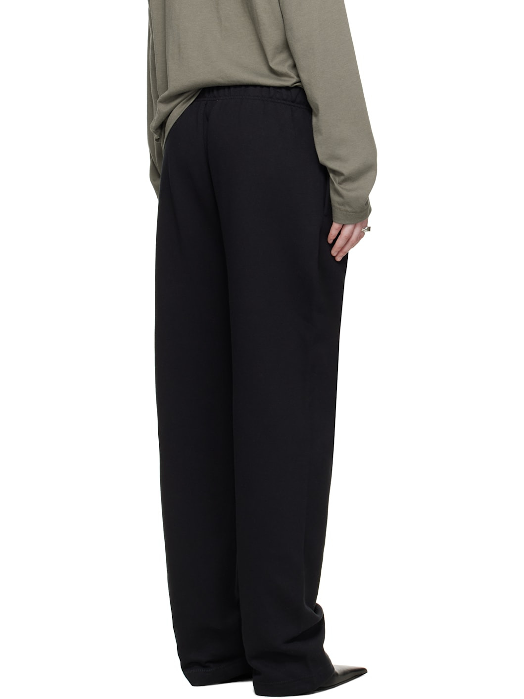 Black Relaxed Lounge Pants - 3