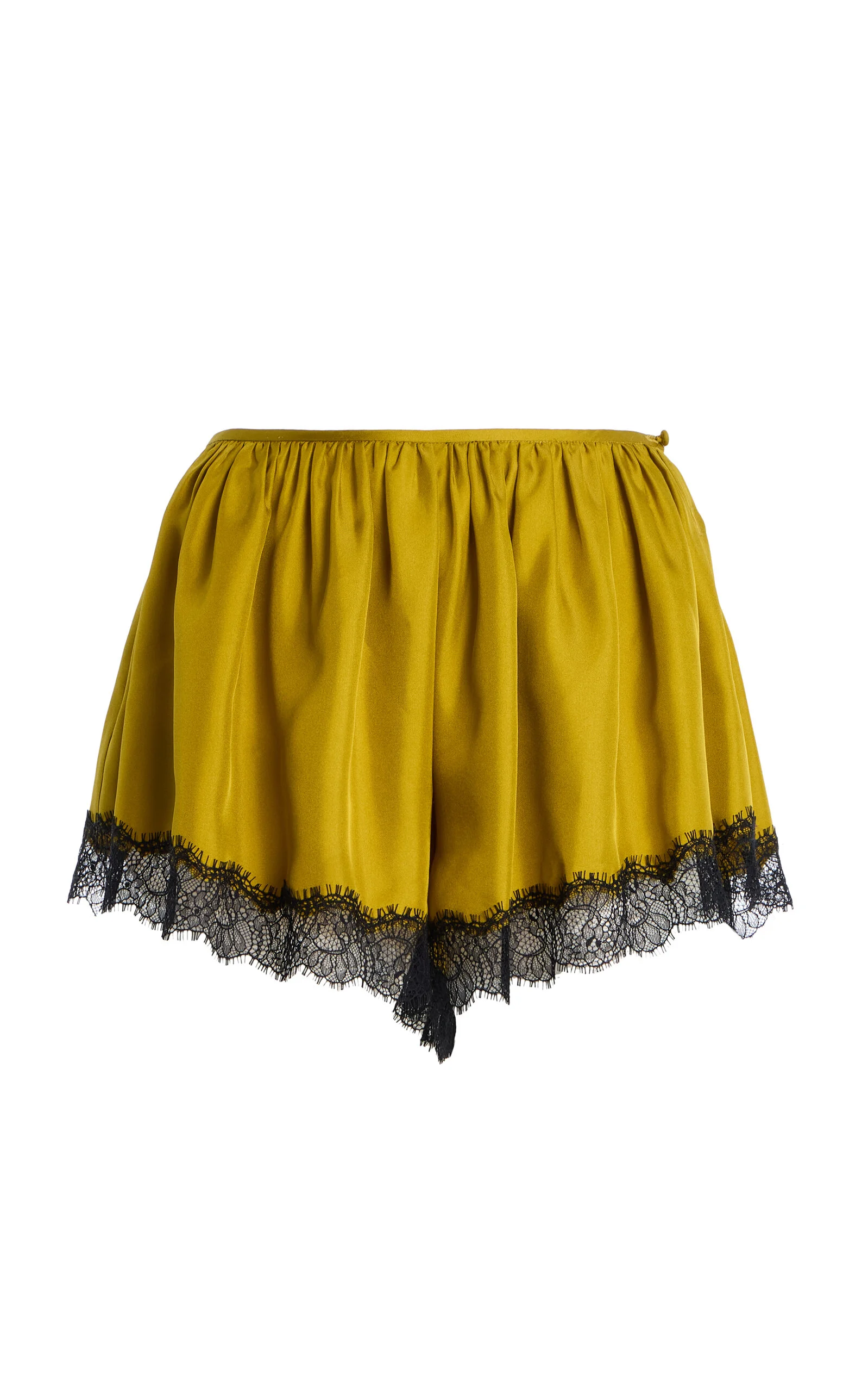 Georgina Silk Mini Shorts yellow - 1