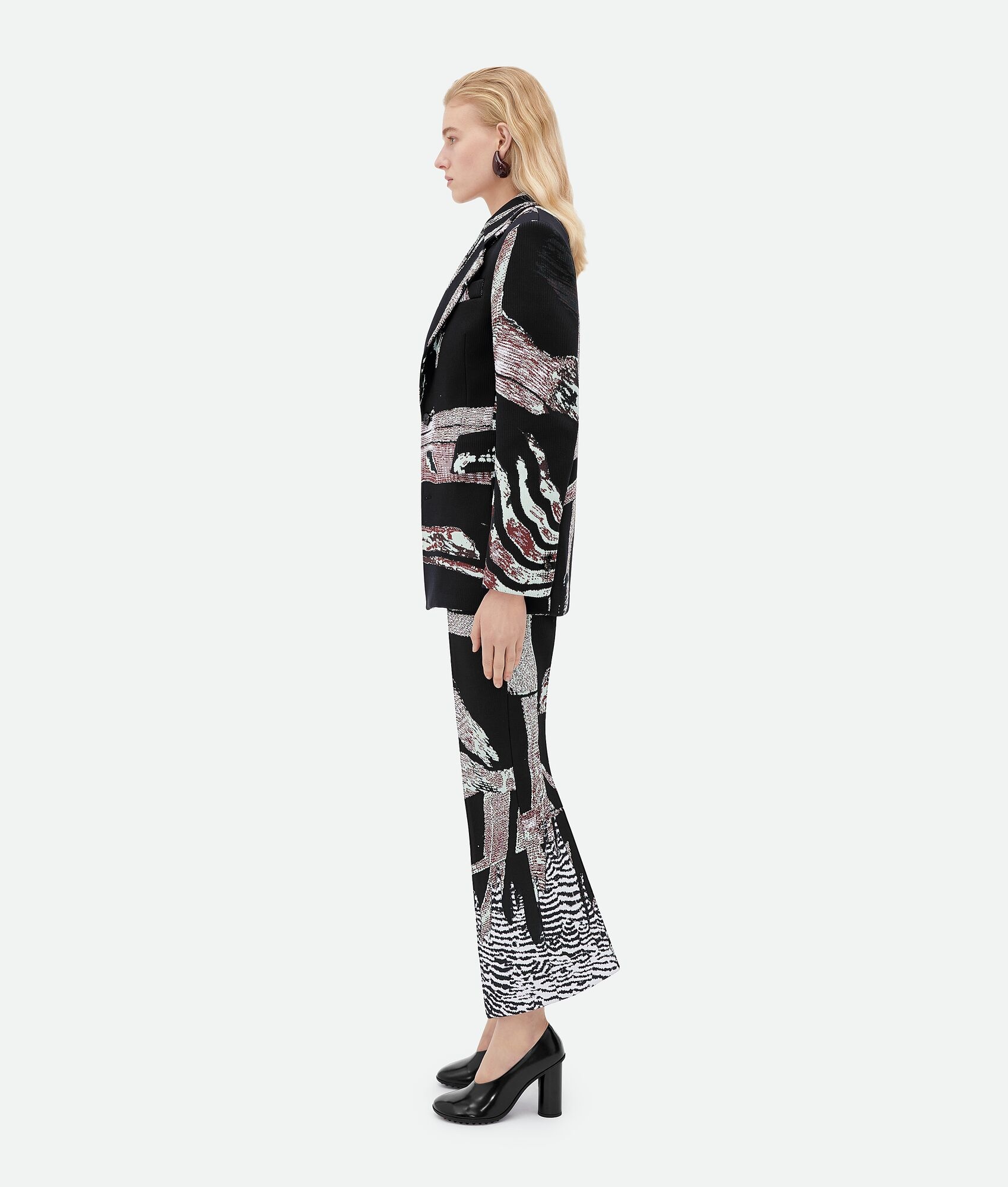 Relaxed Fit Graphic Viscose Jacquard Jacket - 2