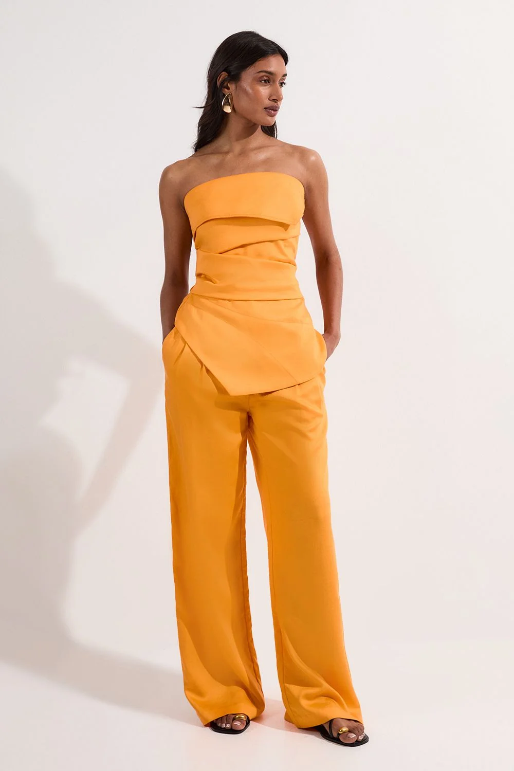 Premium Linen Wide Leg Tailored Trouser - 1