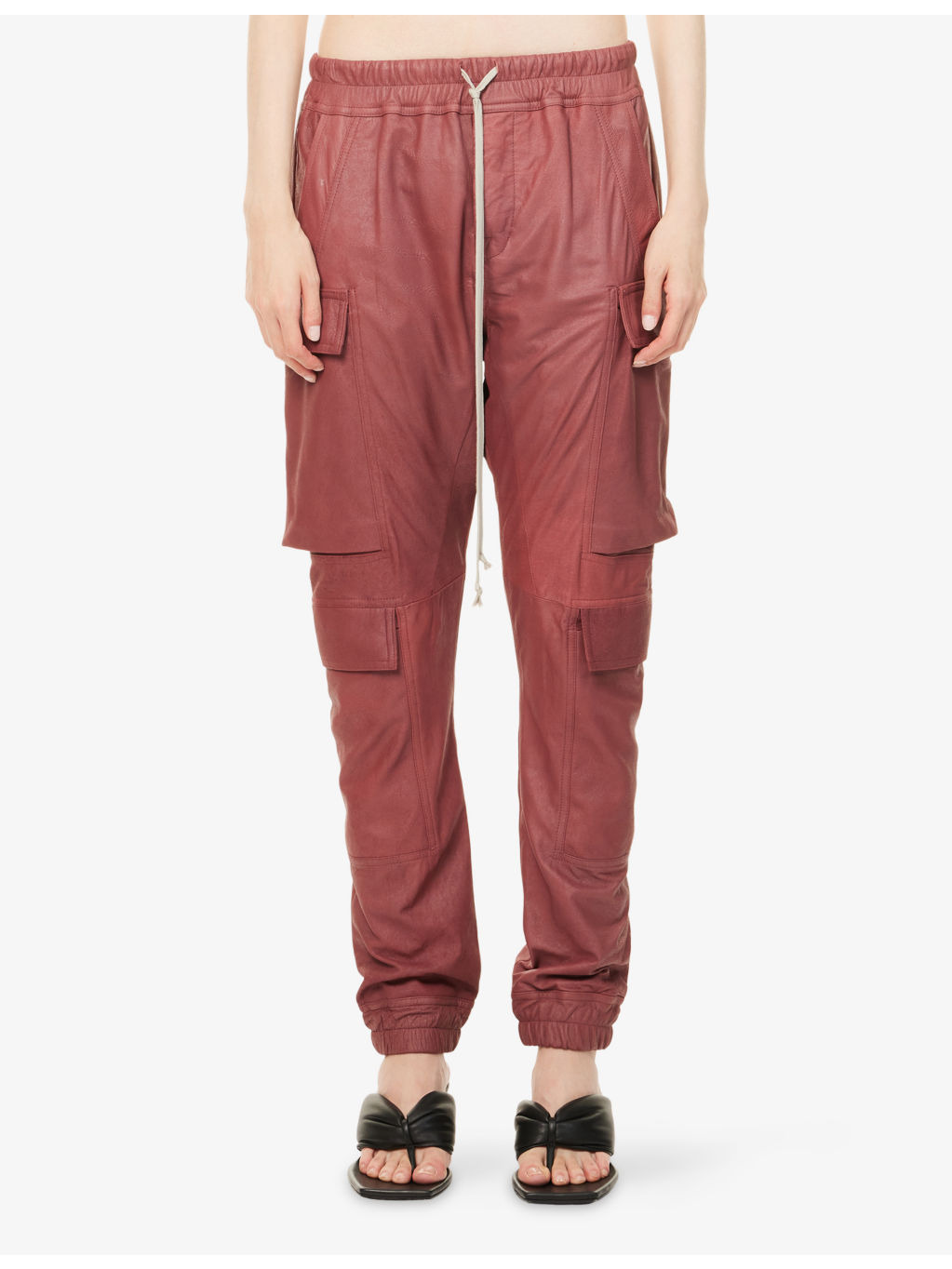 Mastodon Tapered-Leg Leather Trousers - 3