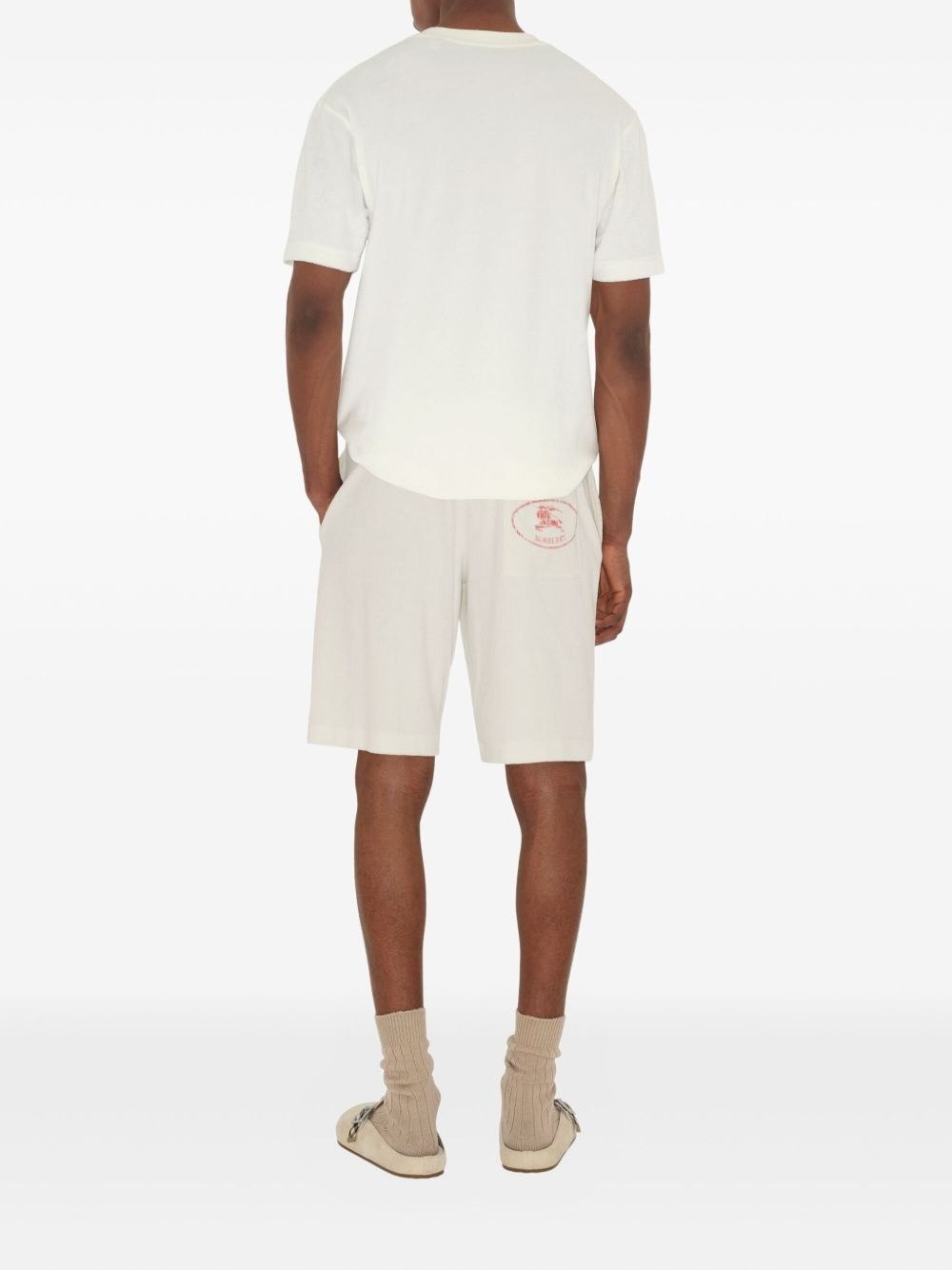 elasticated-waistband shorts - 4