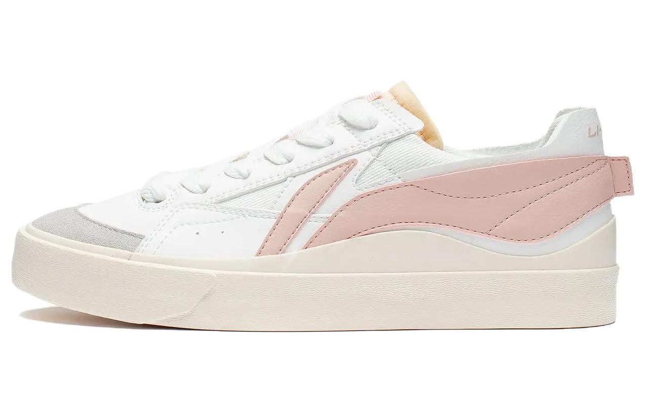 (WMNS) Li-Ning Fashion Skate Shoes 'White Pink' AGCT162-2 - 2