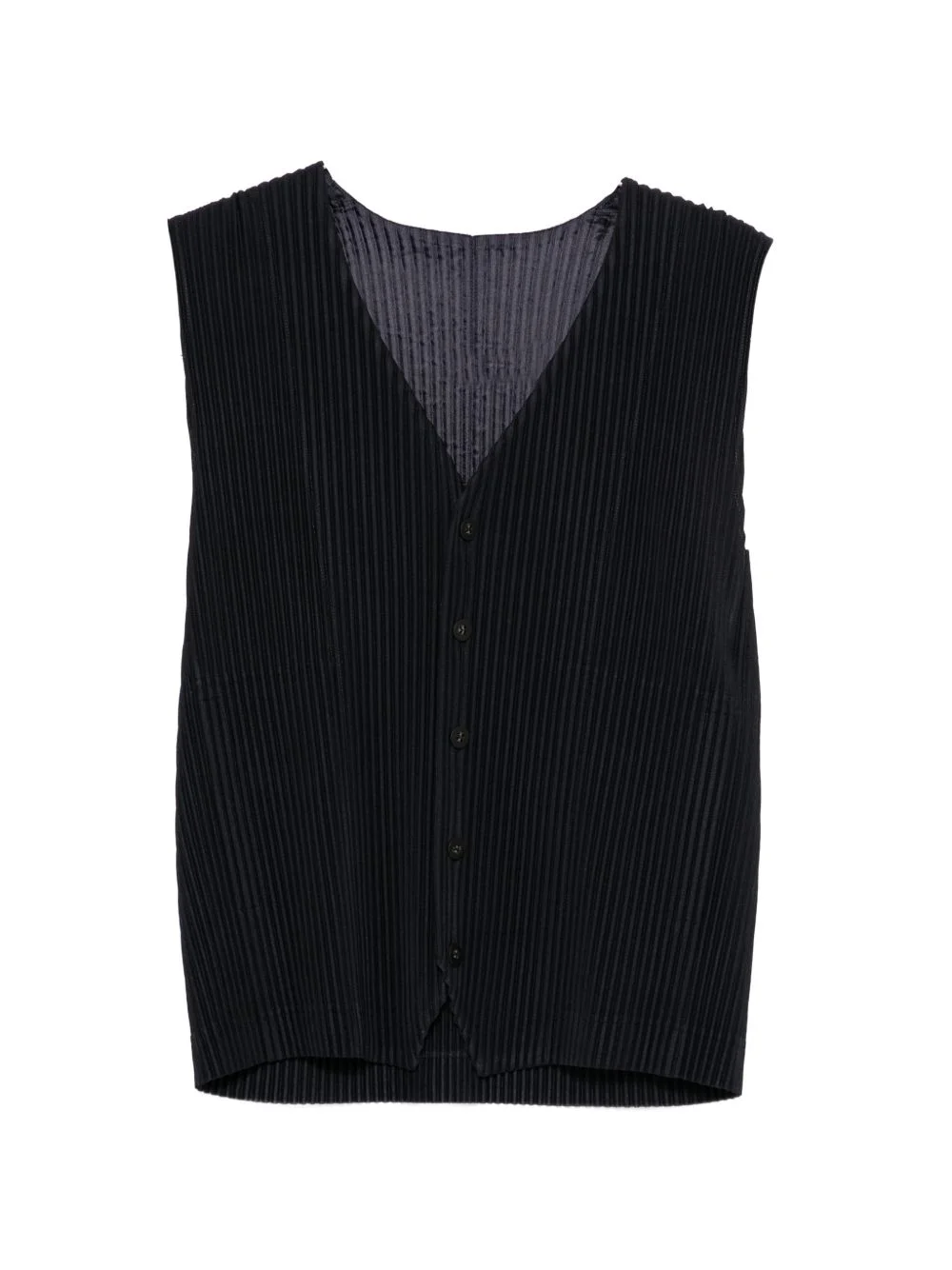 pleated buttoned vest - 1