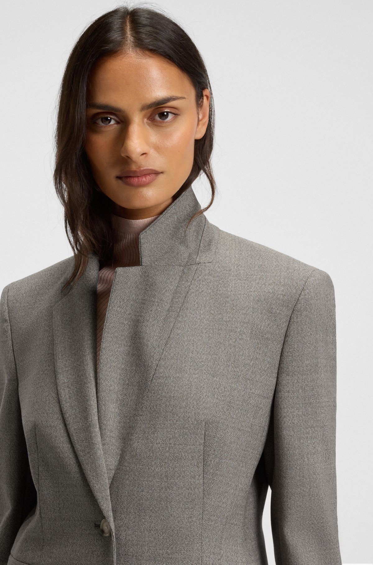 SLIM-FIT BLAZER IN A PATTERNED WOOL BLEND - 5