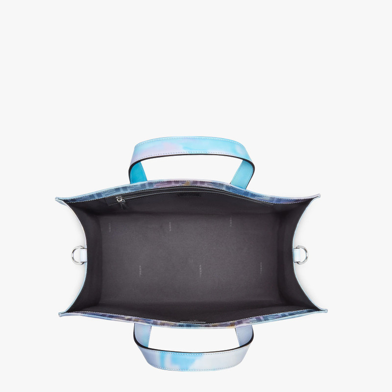 Light blue and black Sunset jacquard fabric bag 4