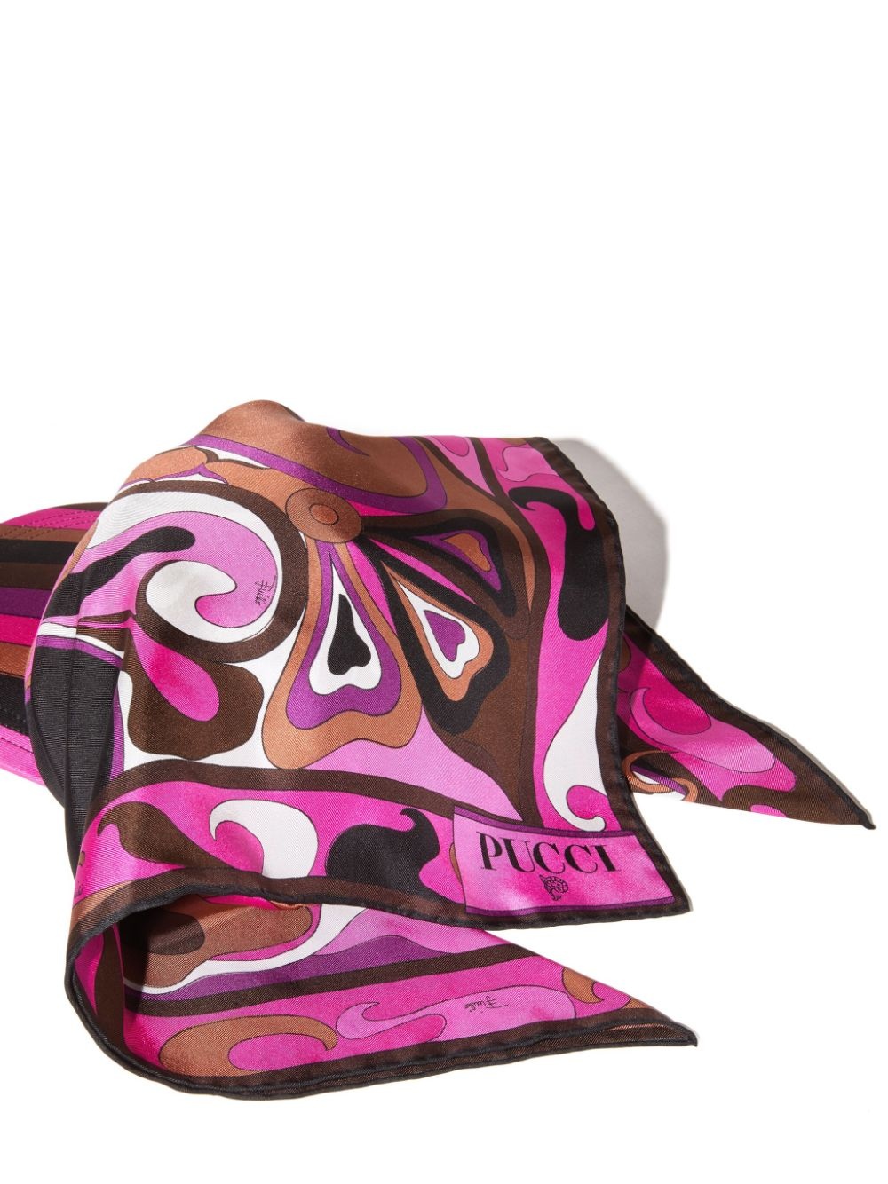 Orchidee-print silk-twill cap - 3