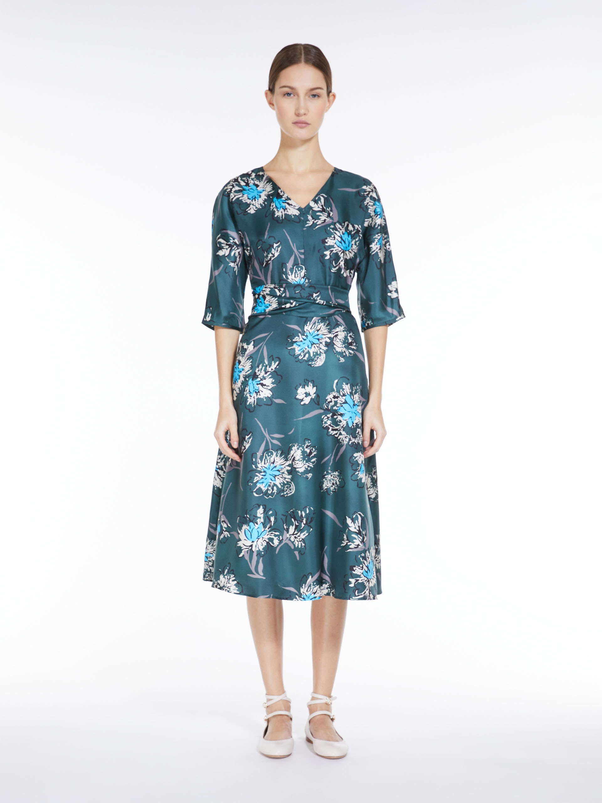 FLERES Printed silk dress - 3