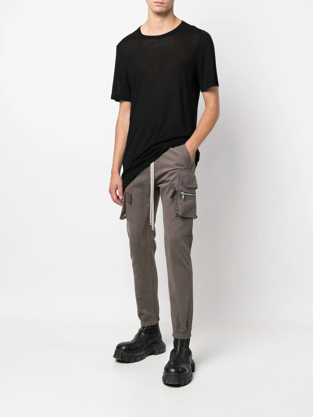 drawstring cargo trousers - 2