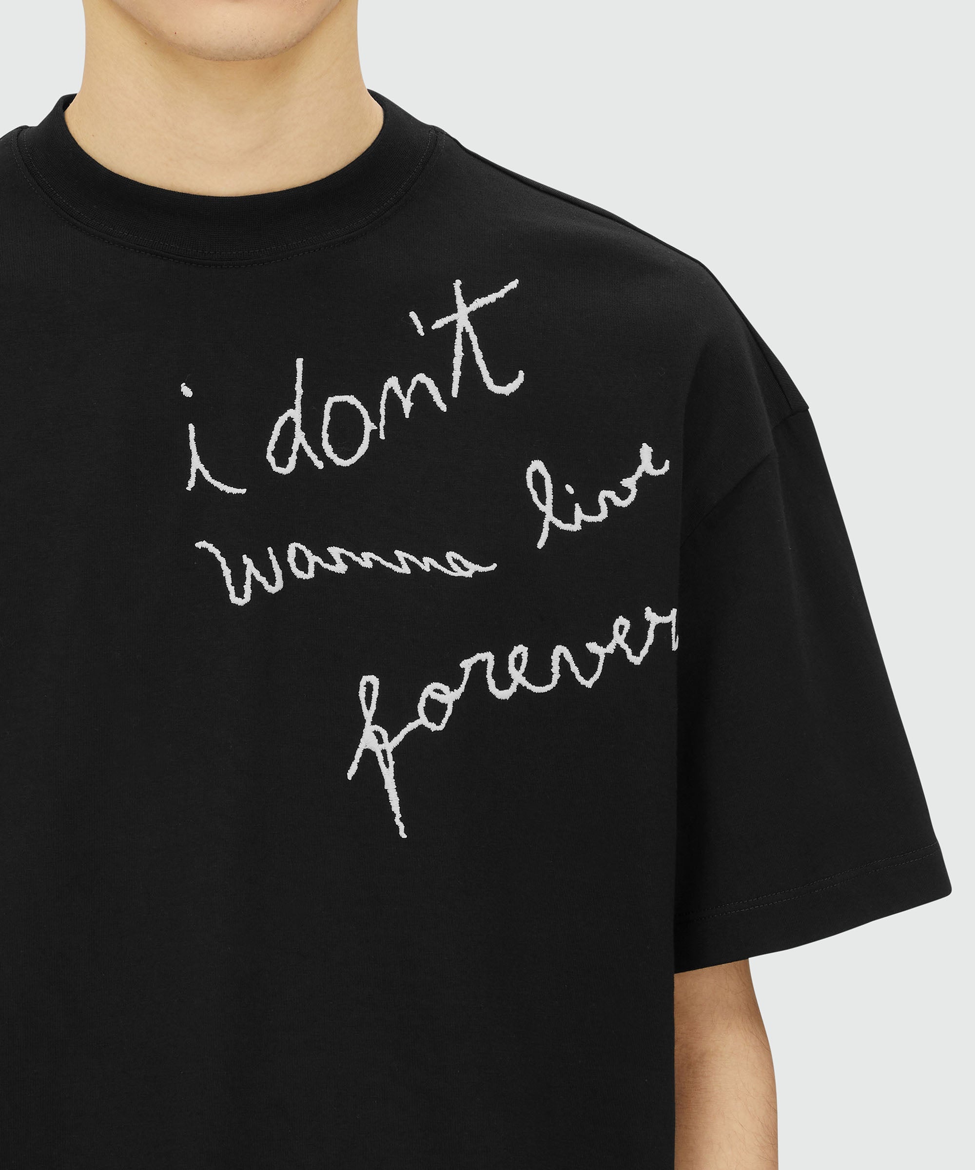 T-shirt with "I don't wanna live forever" quote - 5