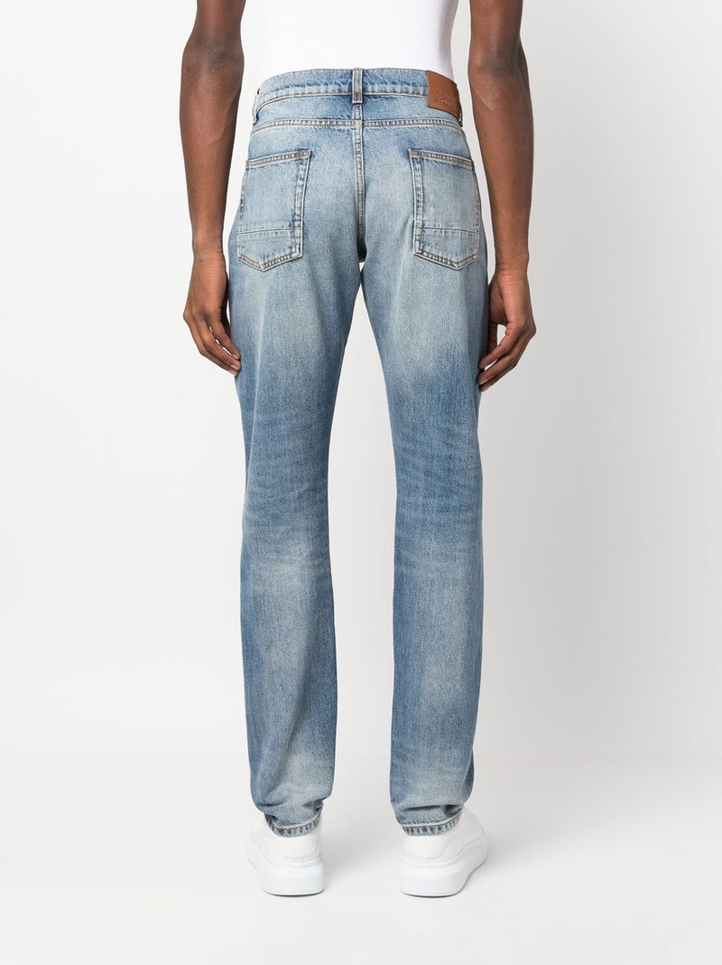 stonewashed straight-leg jeans 4