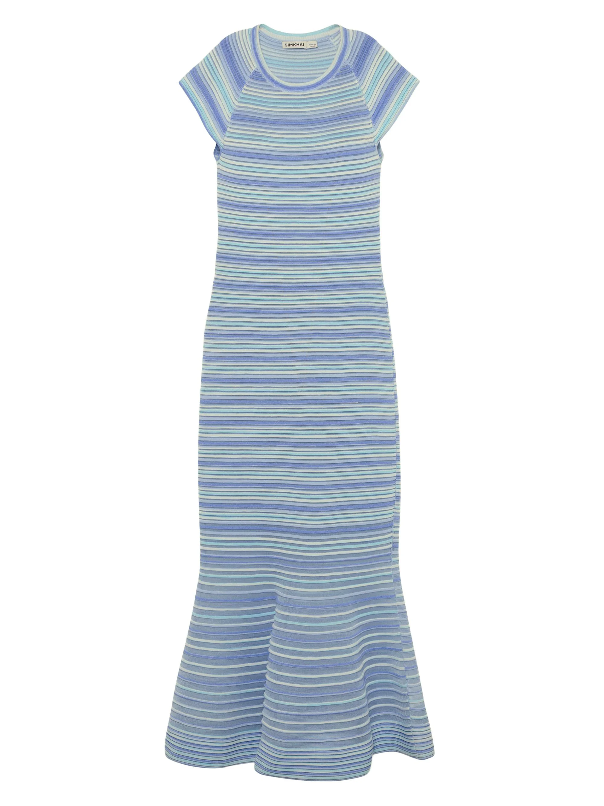 Women's Danica Striped Knit Midi-Dress - Periwinkle Multi - 1
