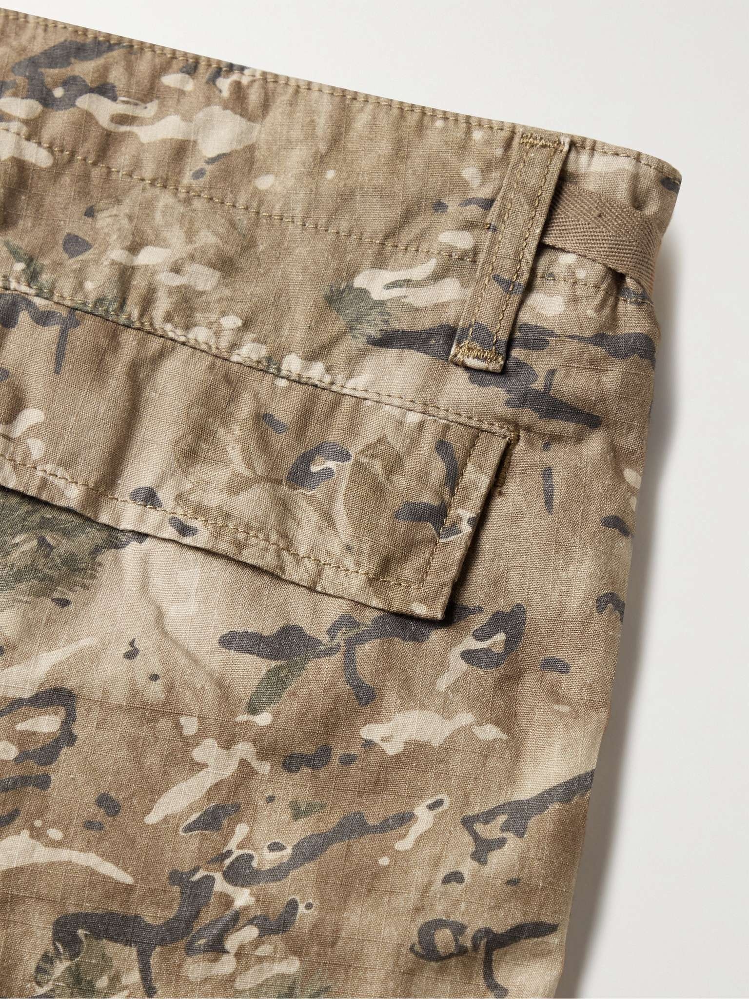 Aviation Camouflage-Print Cotton-Ripstop Cargo Shorts - 5