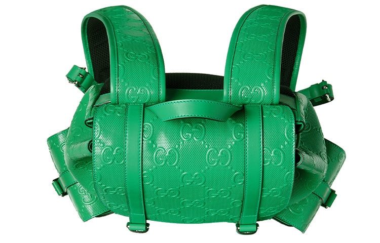 Gucci GG Printing Embossing Backpack Green 625770-1W3BN-3776 - 4