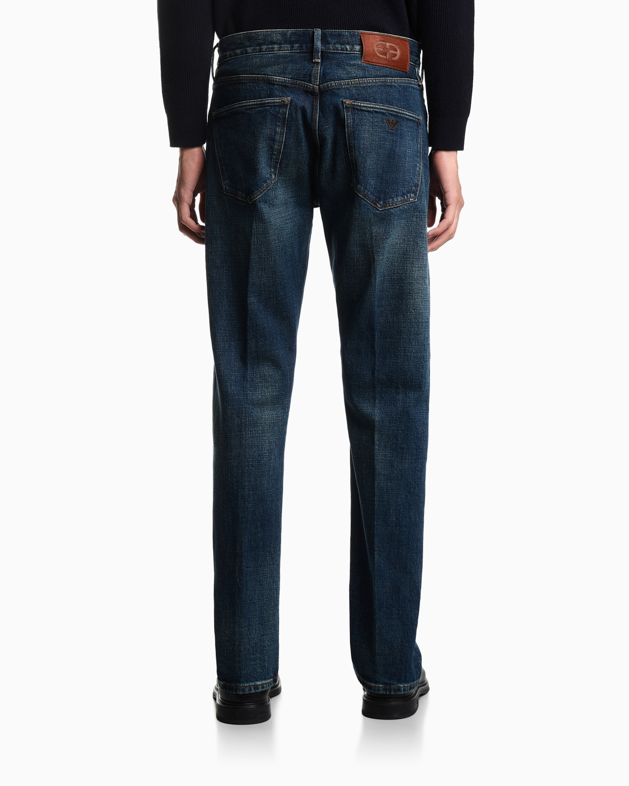 J41 STRAIGHT-FIT VINTAGE JEANS IN EMPORIO ARMANI LAB DENIM - 3
