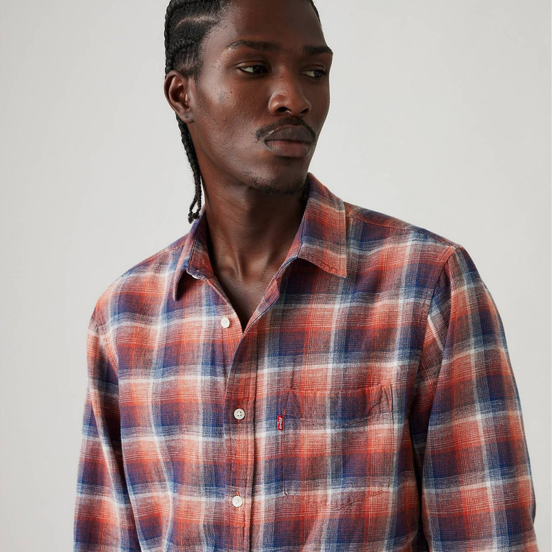 SUNSET ONE POCKET COTTON LINEN STANDARD FIT SHIRT 5