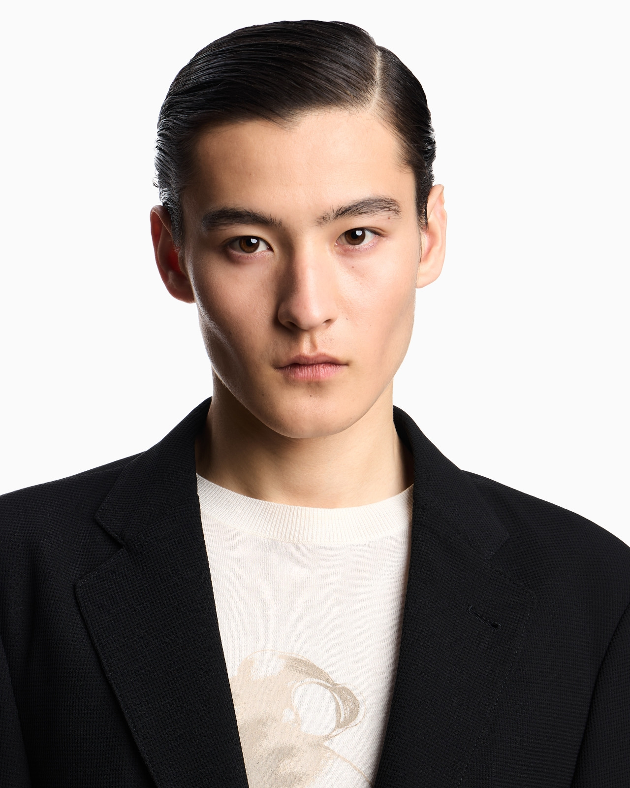 ICON SINGLE-BREASTED JACKET IN PIQUÉ-EFFECT MICRO-TEXTURED CRÊPE JERSEY - 5