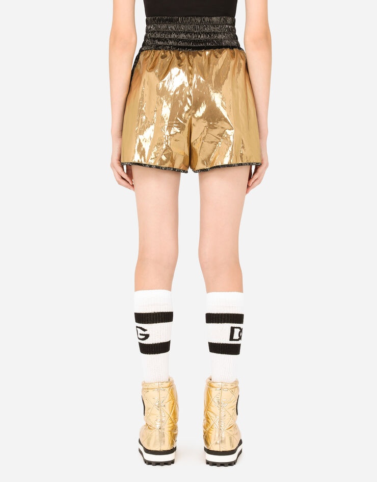 Foiled-gold nylon shorts - 2