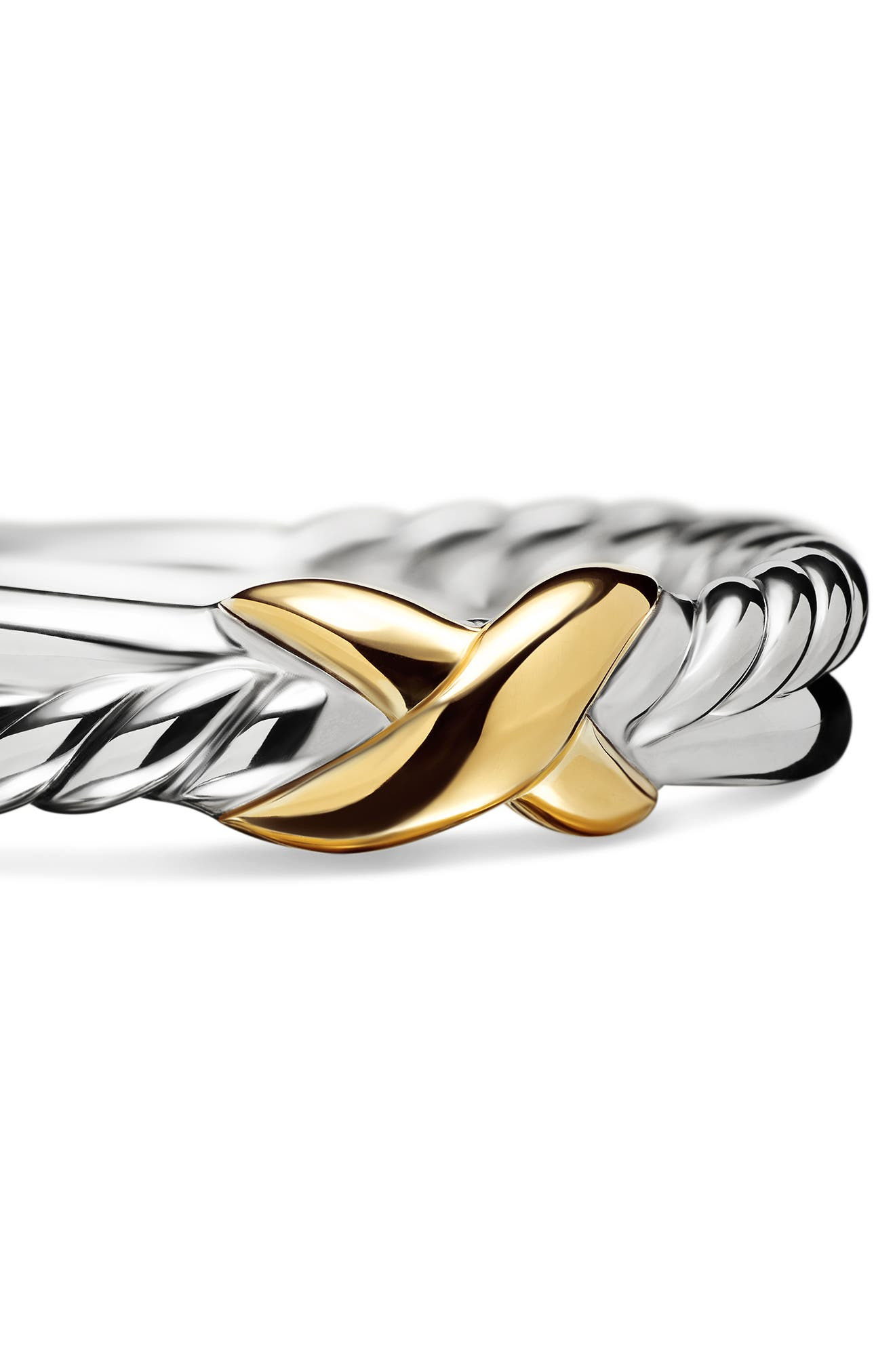 David Yurman Petite X Ring in Sterling Silver with 18K Yellow Gold in Silver/Yellow Gold at Nordstro - 4