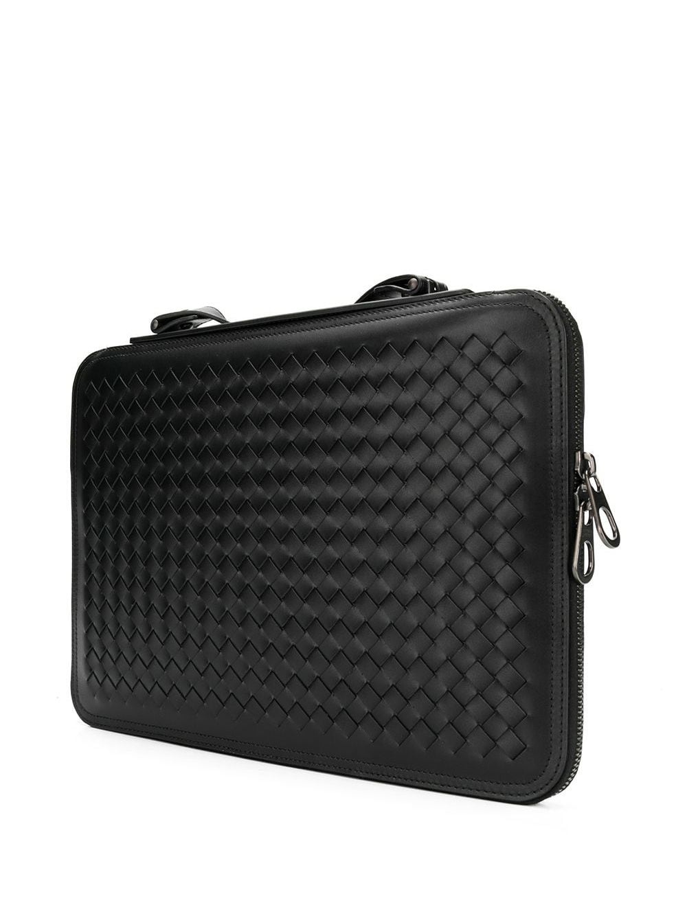 intrecciato weave briefcase - 3