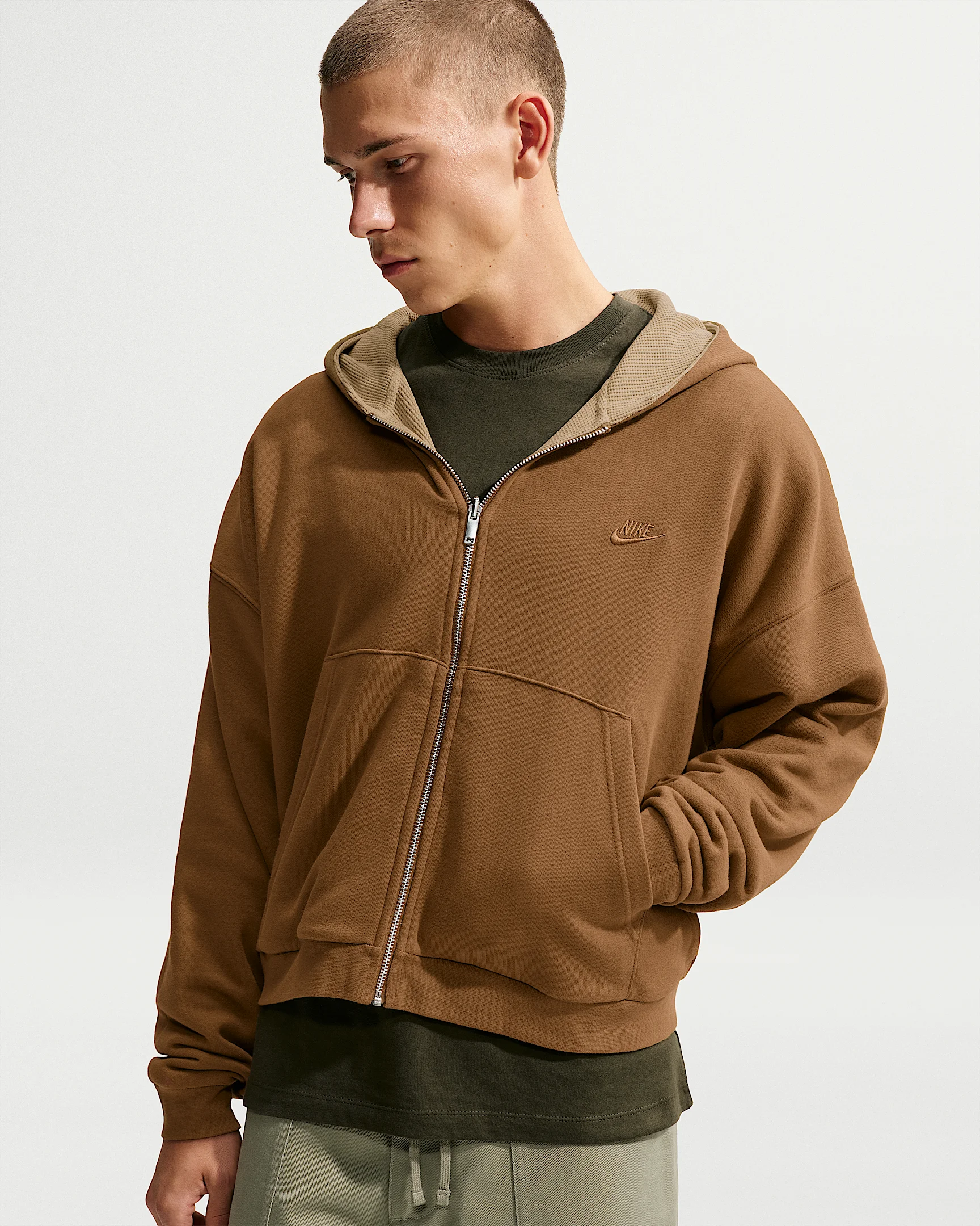 Nike Club Men's Oversized Fleece Full-Zip Reversible Hoodie - 1