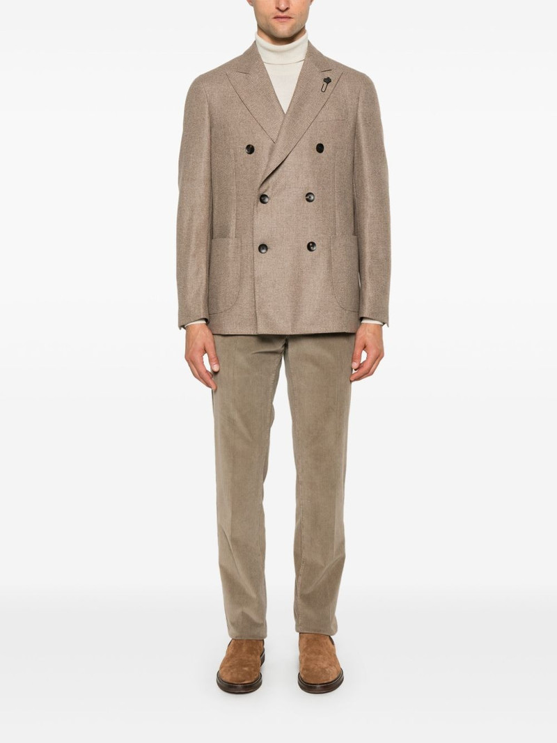 LARDINI Prince Of Wales-check blazer outlook