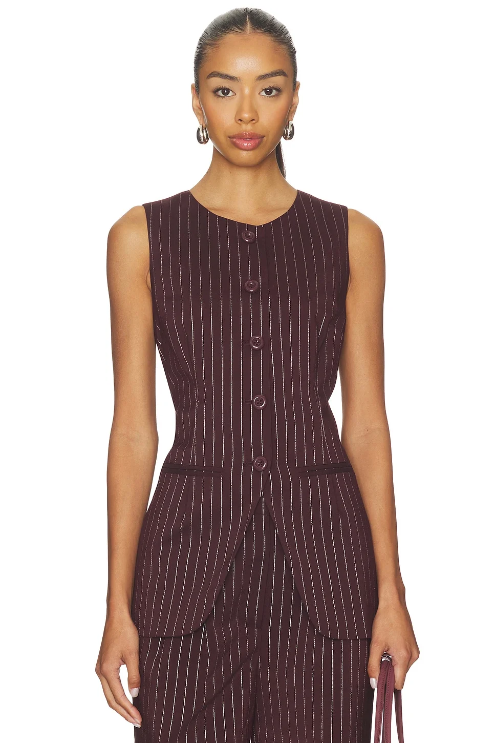 Sabine Pinstripe Vest - 1